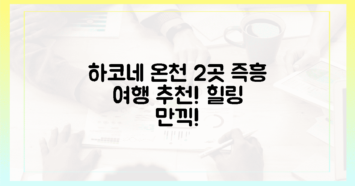 즉흥 여행! 2곳 하코네 온천 추천