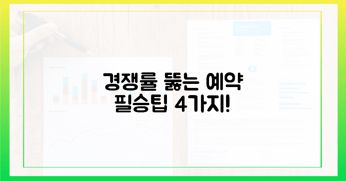 경쟁률 뚫는 예약 비법 4