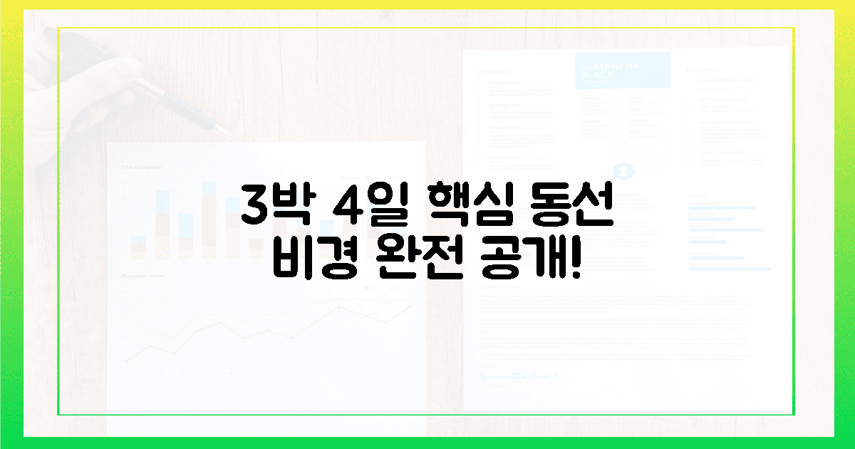 3박 4일 알짜 동선, 비경까지!