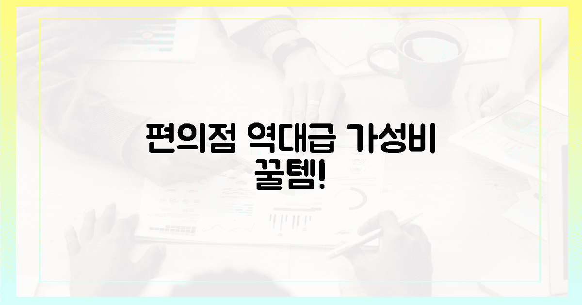 깜짝 놀랄 가성비! 편의점 꿀템