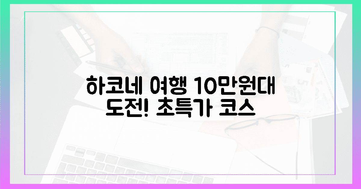 10만원대 가능? 하코네 알뜰 코스 4