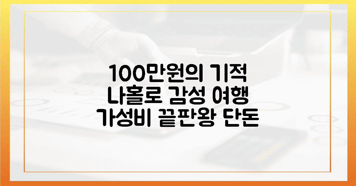 100만원의 기적, 나홀로 감성 여행기
