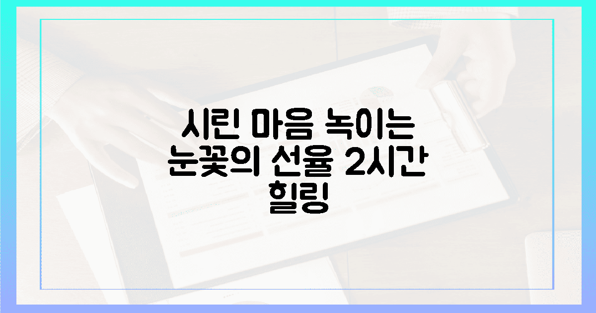 소음 없는 2시간, 시린 마음 녹이는 눈꽃의 선율