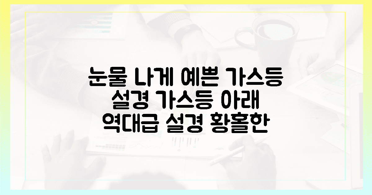가스등 아래, 눈물 나게 예쁜 설경