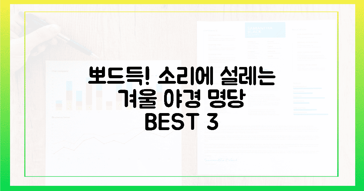 1. 뽀드득 소리에 설레는 3가지 야경 명당