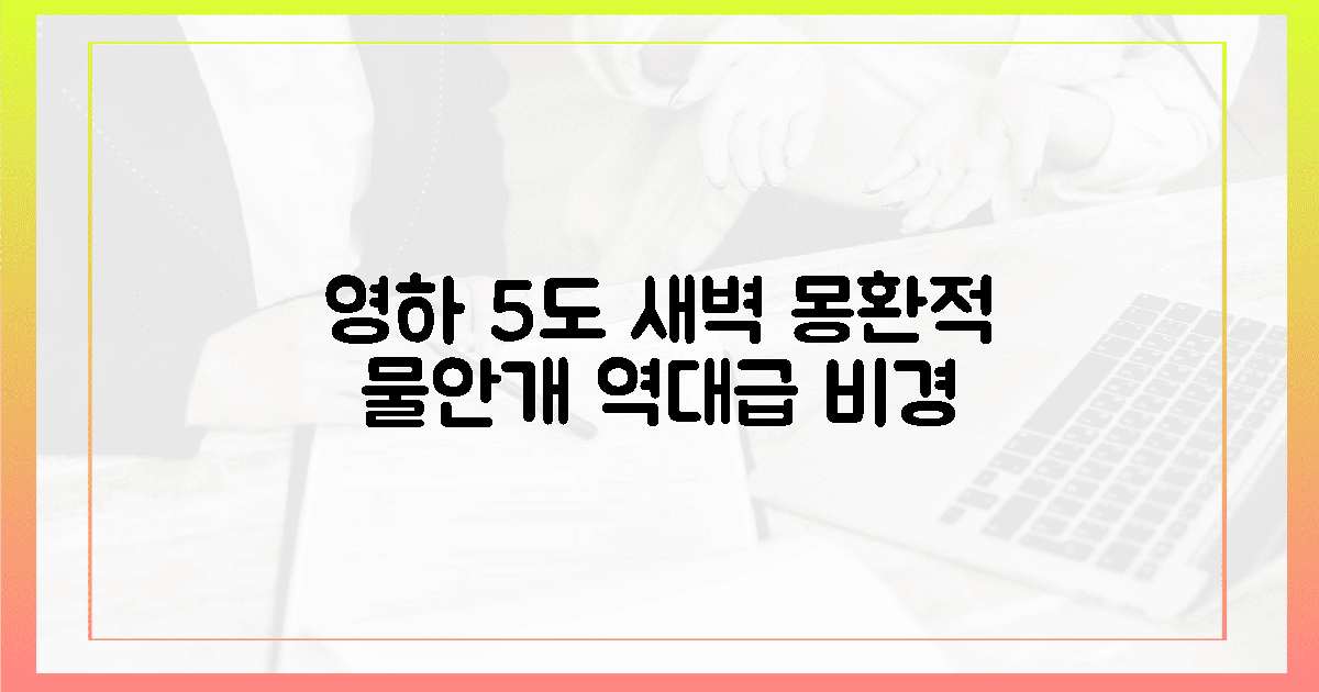 1. 영하 5도 새벽, 몽환적 물안개 비경