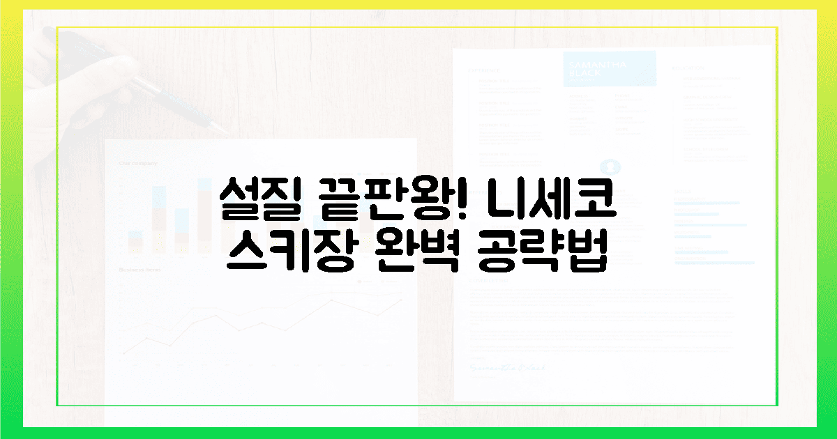 1. 오감 만족 설질, 니세코 스키장 공략법
