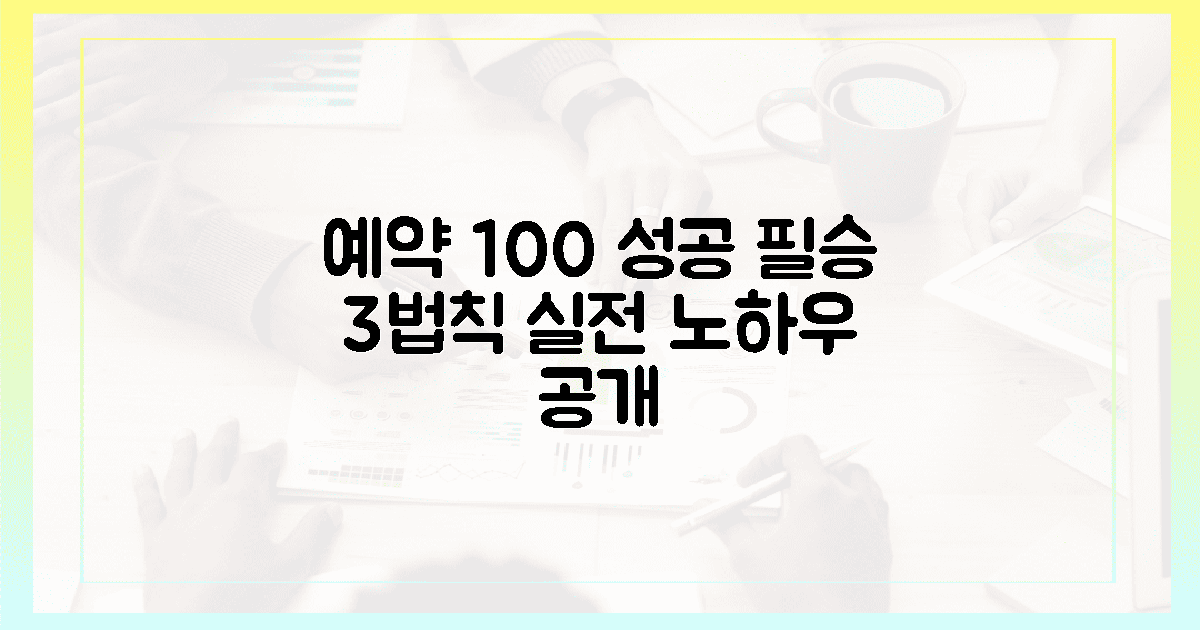 예약 필승 3법칙과 실전 방문 노하우