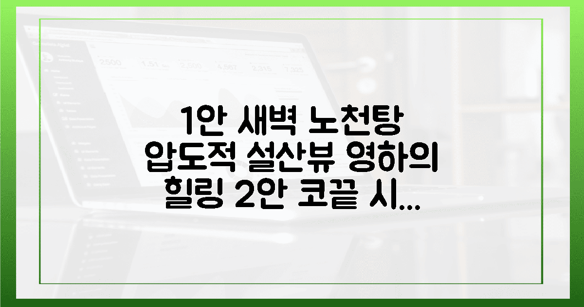 새벽 노천탕, 코끝 시린 공기와 설산의 전율