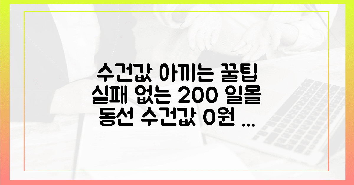 수건값 아끼는 팁과 200% 일몰 동선