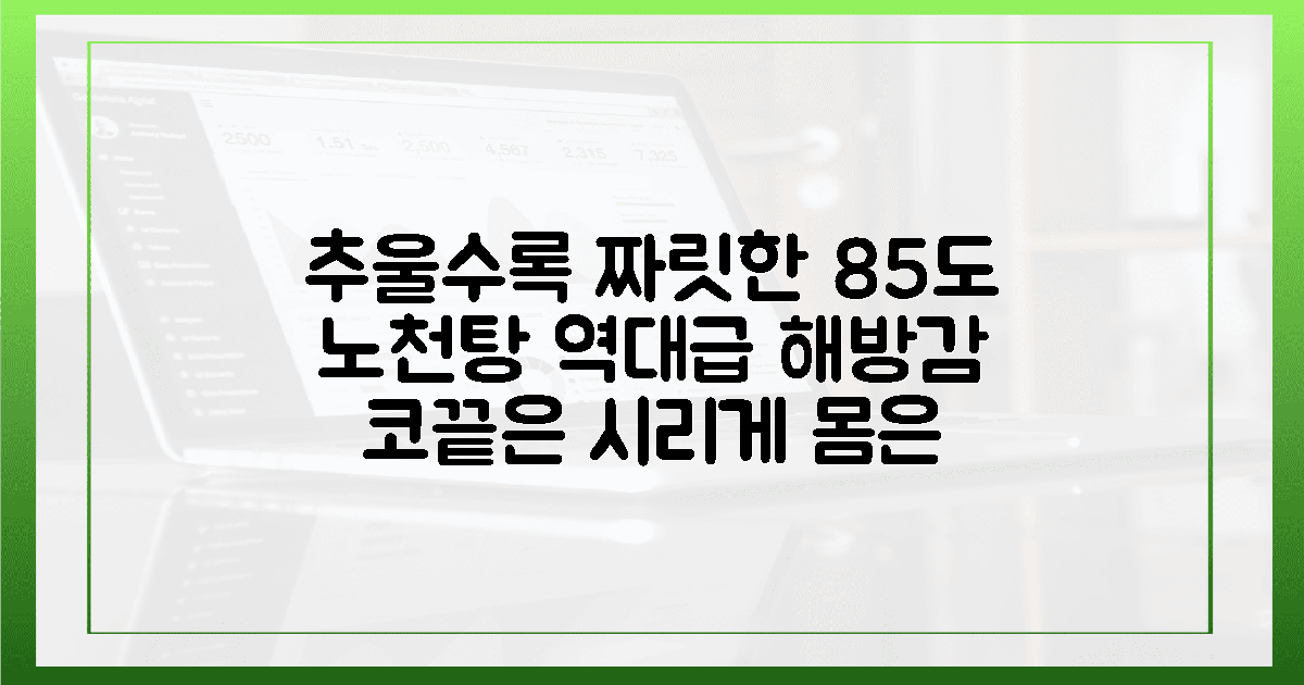 코끝 시린 겨울, 85도 노천탕의 짜릿한 해방감