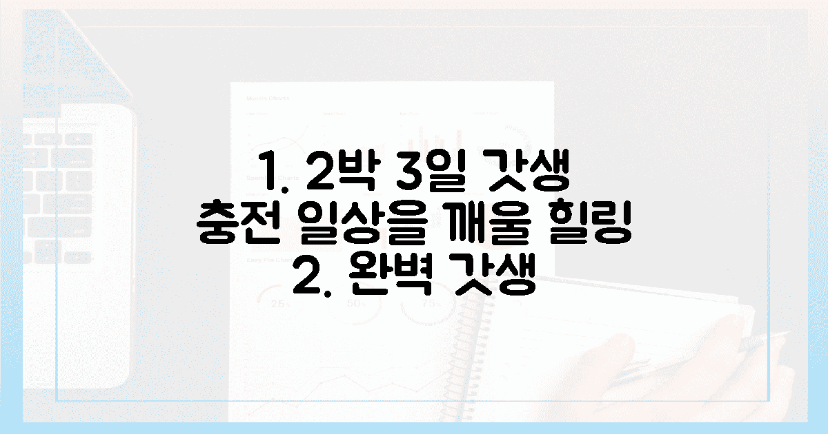 2박 3일 갓생 충전, 일상을 깨울 힐링 모먼트