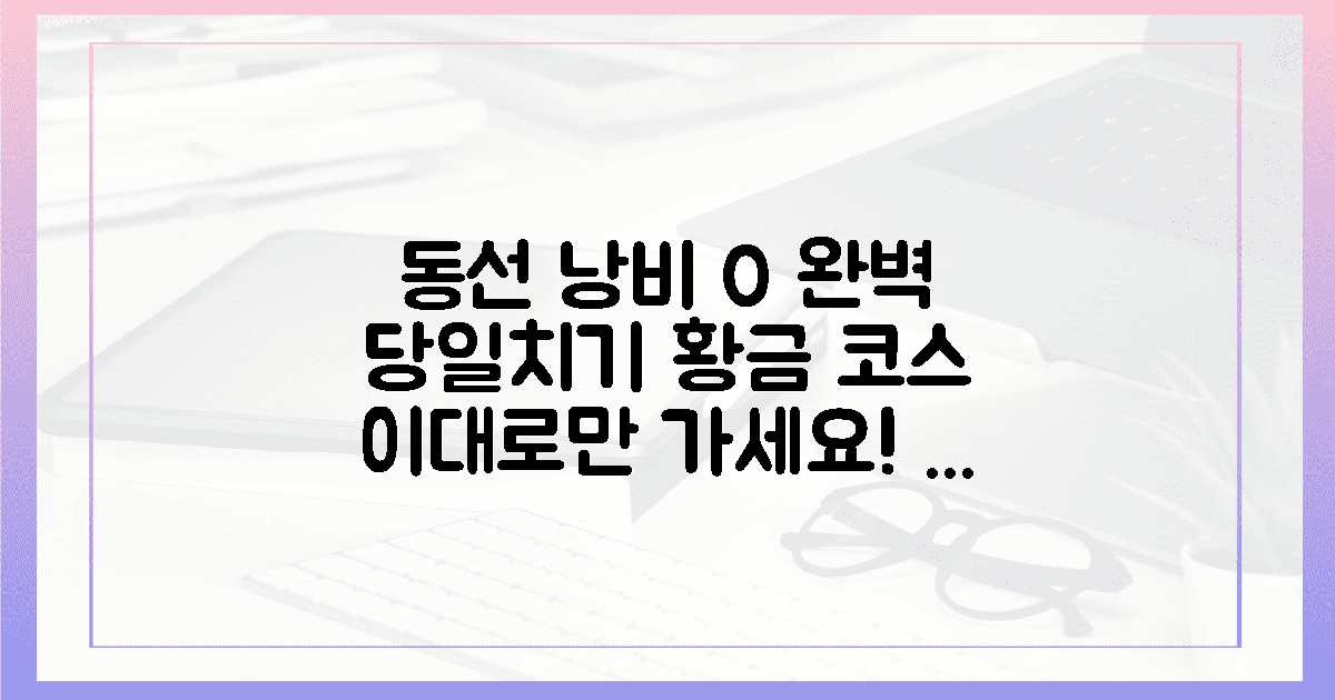 동선 낭비 0%, 완벽한 당일치기 황금 코스